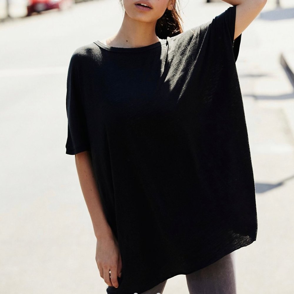 Free People Movement Walk on Tunic, Black, Sz S